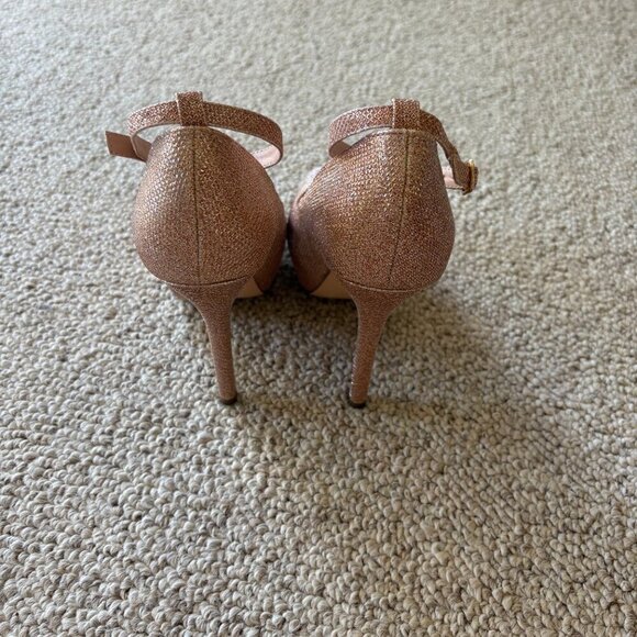 Dream Pairs Rose Gold High Heel Pumps | Size 6 | 5-Inch Heel | Ankle Strap - Picture 4 of 11